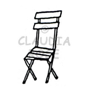 Claudia Rose | CR910D - Park Chair - Rubber Art Stamp