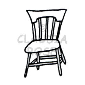 Kitchen Chair Rubber Art Stamp
