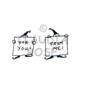 For You From Me Rubber Art Stamp