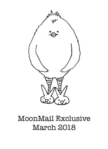 MoonMail Exclusive | March 2018 | Chick in Bunny Slippers