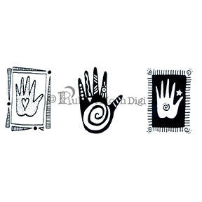 Effie Glitzfinger | EG117DG - Three Hands Set - Digi Stamp