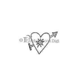 Effie Glitzfinger | EG148DG - Heart With Soul - Digi Stamp