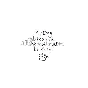 Effie Glitzfinger | EG168DG - My Dog Likes You... - Digi Stamp