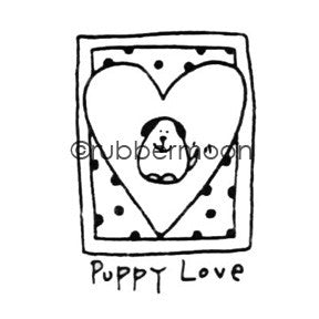 Effie Glitzfinger | EG5554C - Puppy Love - Rubber Art Stamp