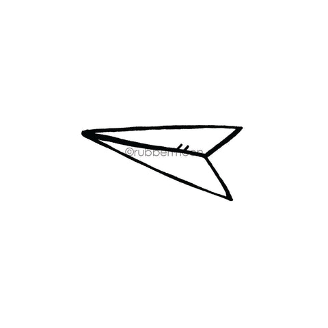 Kim Geiser | KG7432F - Paper Airplane - Rubber Art Stamp
