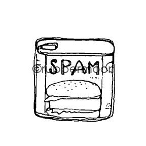 Kae Pea | KP5393E - Potted Meat - Rubber Art Stamp