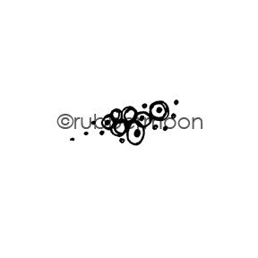 Kae Pea | KP5407C - Bubbles & Dots - Rubber Art Stamp