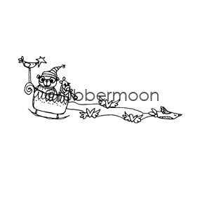 Kae Pea | KP5468G - Happy Sleigh - Rubber Art Stamp