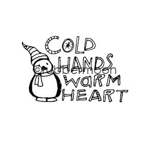 Kae Pea | KP5473E - Cold Hands... - Rubber Art Stamp