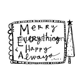 Kae Pea | KP5478G - Merry Everything - Rubber Art Stamp