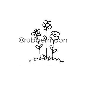 Kae Pea | KP5486AA - Bitty Blooms - Rubber Art Stamp