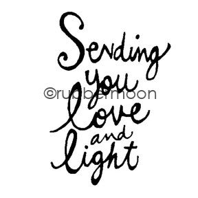 Kae Pea | KP5495E - "Sending You Love and Light" - Rubber Art Stamp
