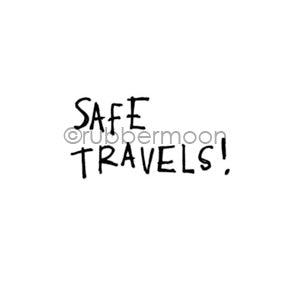 Kae Pea | KP7136C - "Safe Travels" - Rubber Art Stamp