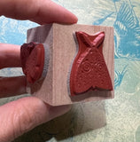 Kae Pea | KP7885 - 4 Moths on a Cube - Rubber Art Stamp