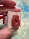 Kae Pea | KP7884 - mini heart Niche Cube - Rubber Art Stamp