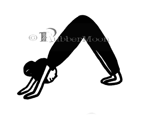 Kae Pea | KP7888G - Yoga Pose, Downward Facing Dog- Rubber Art Stamp