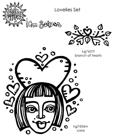 Kim Geiser | KGL02 - Lovelies Set - Rubber Art Stamps