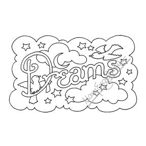 Mary Engelbreit | ME7683G - "Dreams" - Rubber Art Stamp