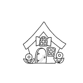 Mary Engelbreit | ME7705D - Humble Home - Rubber Art Stamp