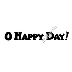 Mary Engelbreit | ME7708G - "O Happy Day" - Rubber Art Stamp