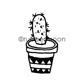 Maxi Moon | MM7089D - Prickly Pear - Rubber Art Stamp