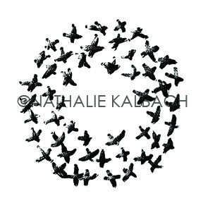 Nathalie Kalbach | NK5568J - Cross Circle - Rubber Art Stamp