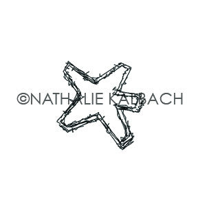 Nathalie Kalbach | NK5580C - Star Tag - Rubber Art Stamp