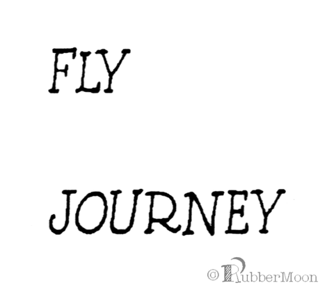 RubberMoon RM7872C - Fly JourneyWords - Rubber Art Stamps