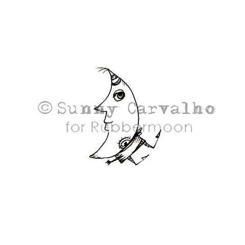 Sunny Carvalho | SC5219B - Lou Moon - Rubber Art Stamp