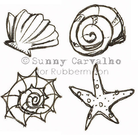 Sunny Carvalho | SC5234K - By the Seashore Cube - Rubber Art Stamp