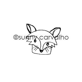 Sunny Carvalho | SC5397F - Foxy Face - Rubber Art Stamp