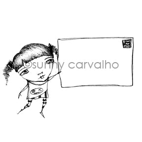 Sunny Carvalho | SC7045I - Mail Artist - Rubber Art Stamp