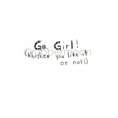 Sunny Carvalho | SC7220E - "Go, Girl" - Rubber Art Stamp