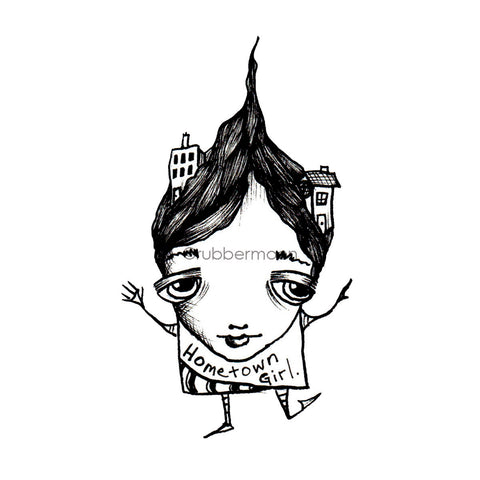 Sunny Carvalho | SC7479H - Hometown Girl - Rubber Art Stamp