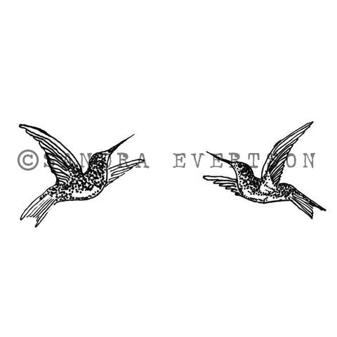 Sandra Evertson | SE6004G - Ruby Throats (Set of 2) - Rubber Art Stamp