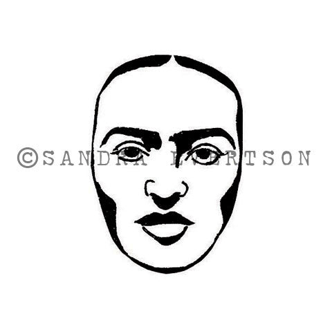 Sandra Evertson | SE6012E - Introspective - Rubber Art Stamp