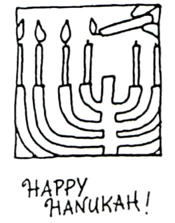 Claudia Rose | CR804D - Happy Hanukah - Rubber Art Stamp