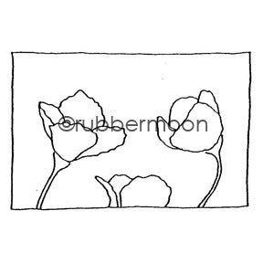 Dave Brethauer | DB2540E - Dave's Poppies - Rubber Art Stamp