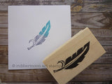 Kae Pea | KP5081D - Feather - Rubber Art Stamp