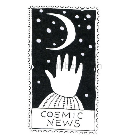 Jane Cather | JC732H - Cosmic News (large) - Rubber Art Stamp