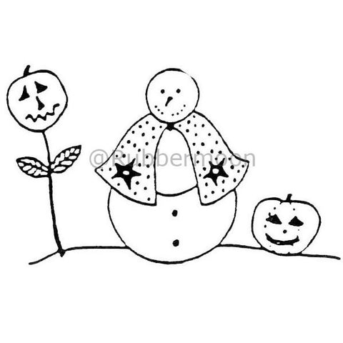 pumpkin flower snowman 