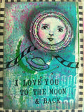 Kae Pea | KP5009F - New Moon - Rubber Art Stamp