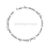 Kae Pea | KP5010F - God Bless the Moon - Rubber Art Stamp
