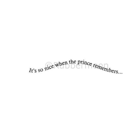 Kae Pea | KP5192C - "...the prince remembers" - Rubber Art Stamp