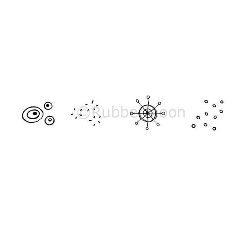 Kae Pea | KP5295G - Sprinkles Cube - Rubber Art Stamp
