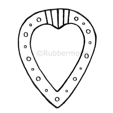 Kae Pea | KP5320G - Riveted Heart - Rubber Art Stamp