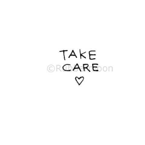 Kae Pea | KP5387A - Take Care - Rubber Art Stamp