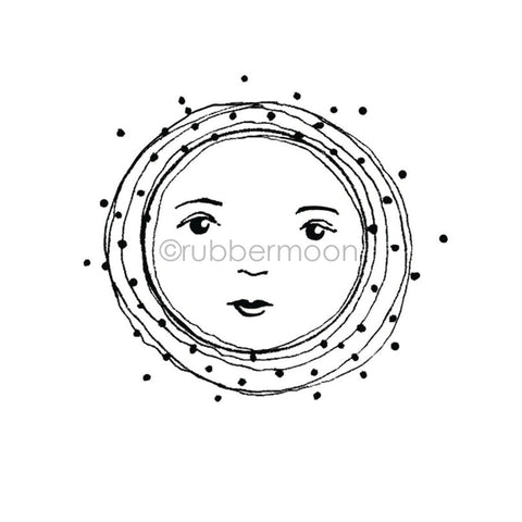Kae Pea | KP7276J - Full Moon - Rubber Art Stamp