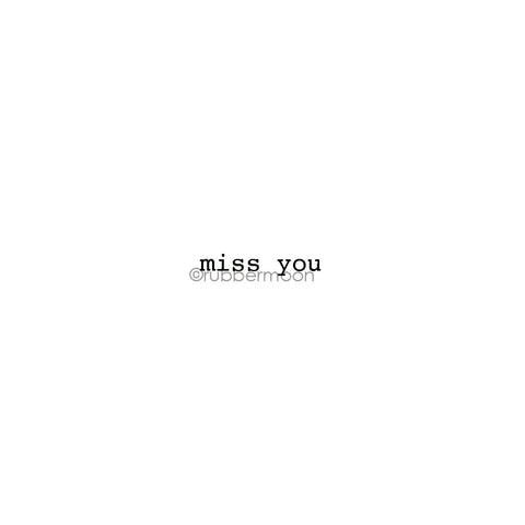 Kae Pea | KP7516A - "Miss You" - Rubber Art Stamp