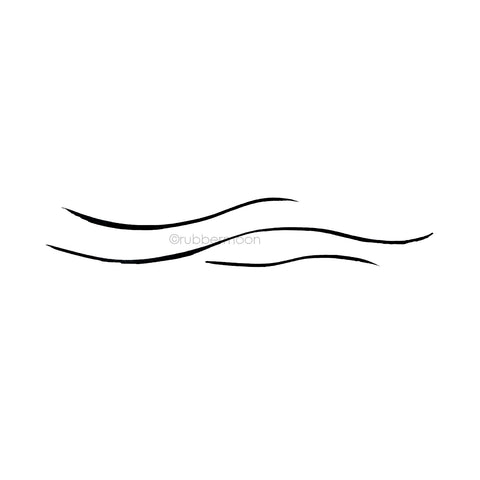 Kae Pea | KP7589K - Imperfect Waves - Rubber Art Stamp